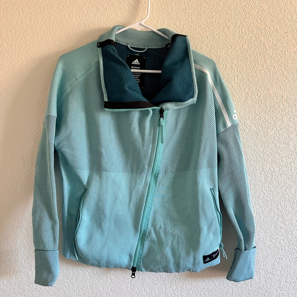 Unique Adidas x Parley zipper athletic jacket
